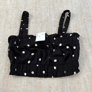 NWT H&M Polka Dot Tank Crop Top XS